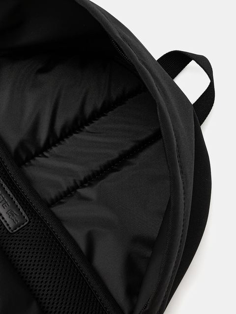 Lacoste plecak kolor czarny duży gładki NU5180NE