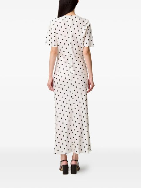 Claudie Pierlot polka-dot cut-out maxi dress - White