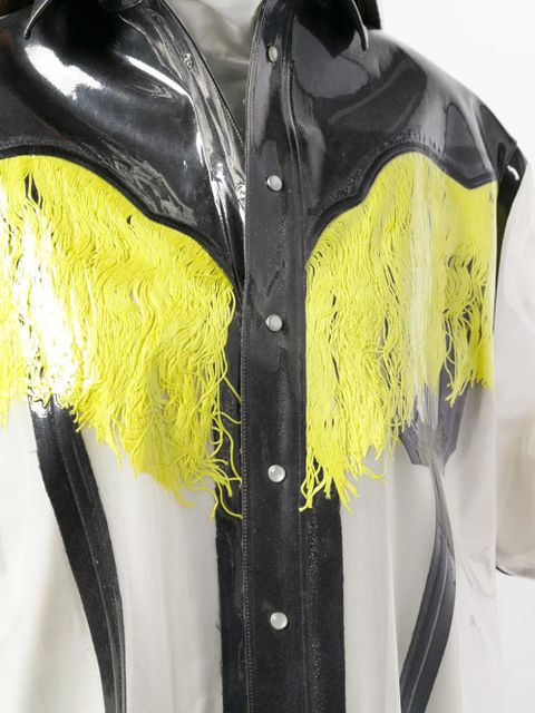 Maison Margiela sheer western shirt - Grey