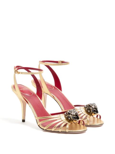 Valentino Garavani 85mm Panthea feline-head strap sandals - Gold - zdjęcie produktu nr 2