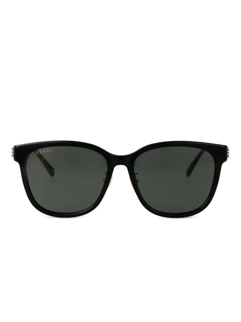 Gucci Eyewear Web-detail sunglasses - Black - zdjęcie produktu nr 1