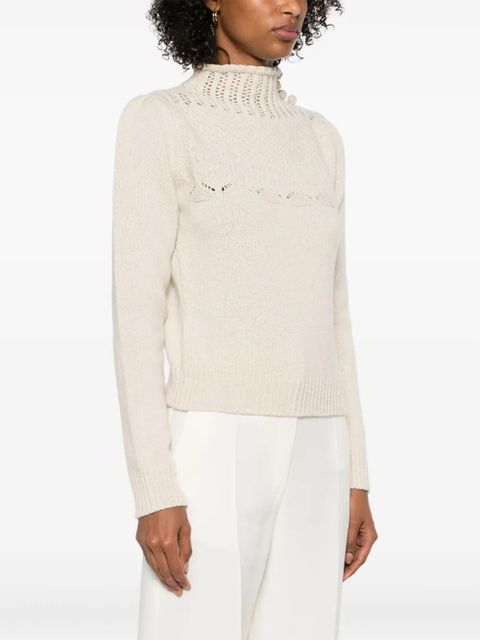 Valentino Garavani open-knit sweater - Neutrals