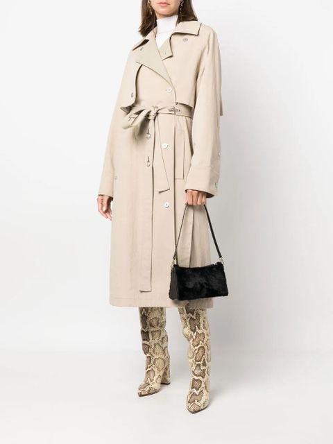 Manu Atelier faux-fur zipped bag - Black - zdjęcie produktu nr 2