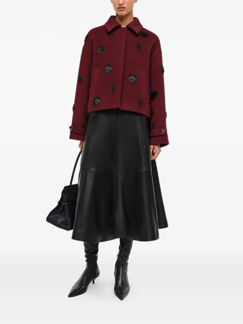 Simkhai Katya beaded-embellishment jacket - Red - zdjęcie produktu nr 2