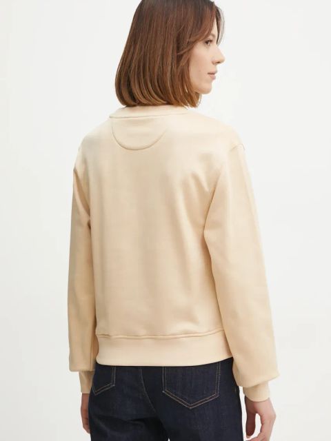 Guess bluza damska kolor beżowy z aplikacją W5RQ05 K7EX1