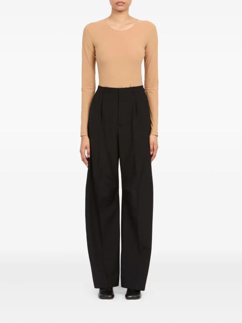 MM6 Maison Margiela frayed tailored trousers - Black