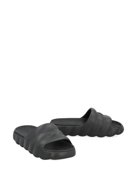 Moncler Lilo logo-patch quilted slides - Black