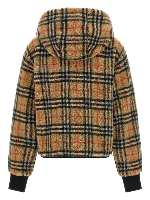 Burberry checked fleece jacket - Neutrals