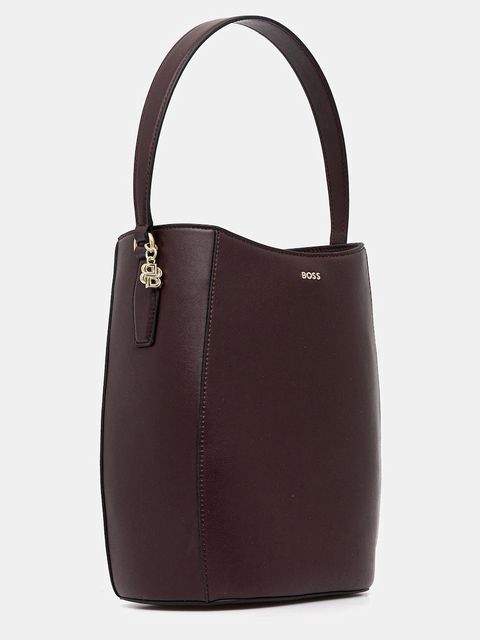 BOSS torebka skórzana kolor fioletowy 50552149 - zdjęcie produktu nr 2