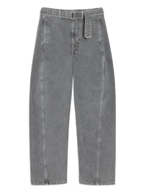 LEMAIRE buckle-closure panelled jeans - Grey - zdjęcie produktu nr 1