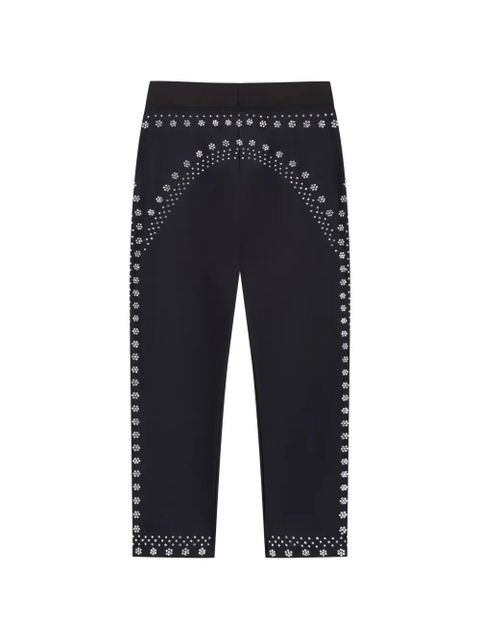 Coperni mantra-print cycling trousers - Black
