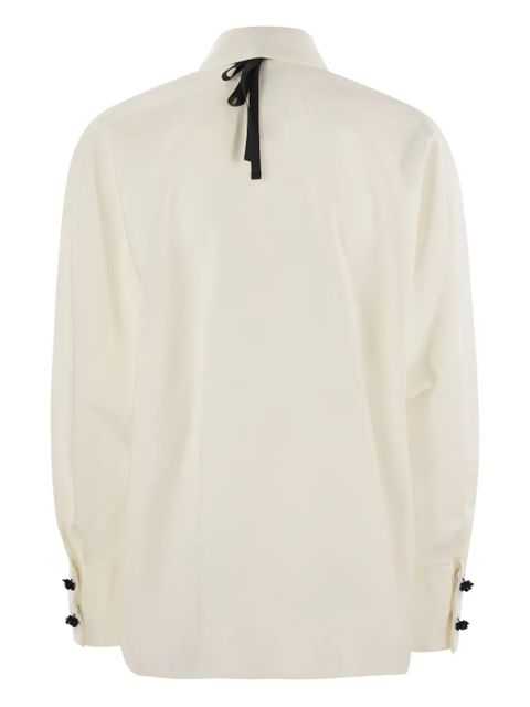 Max Mara bow-embellishment shirt - White - zdjęcie produktu nr 2