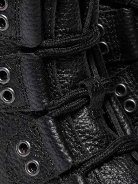 Dr. Martens workery skórzane 1460 LTT damskie kolor czarny na platformie DM41750001