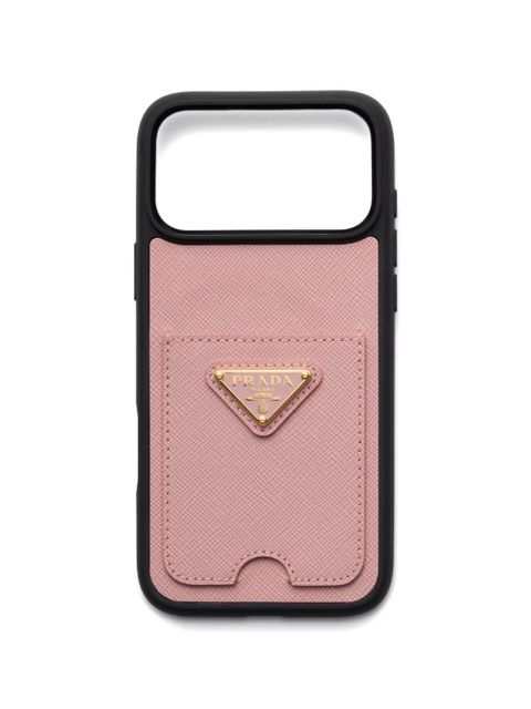 Prada card slots triangle phone case iPhone 17 Pro Max - Pink - zdjęcie produktu nr 1