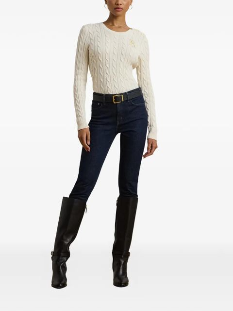 Lauren Ralph Lauren cable-knit buttoned sweater - Neutrals - zdjęcie produktu nr 2