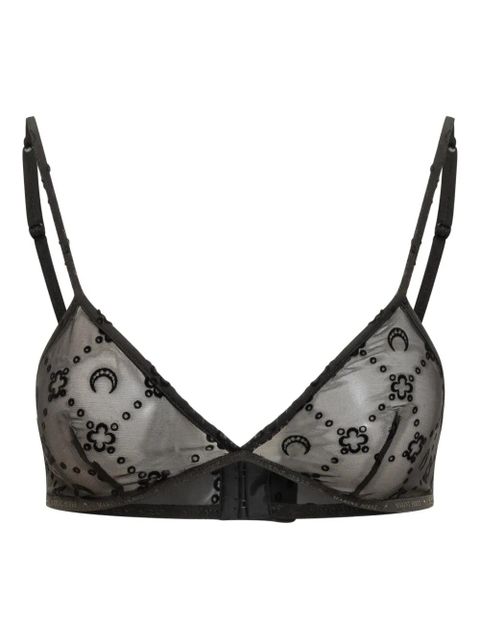 Marine Serre flock bralette - Black - zdjęcie produktu nr 1