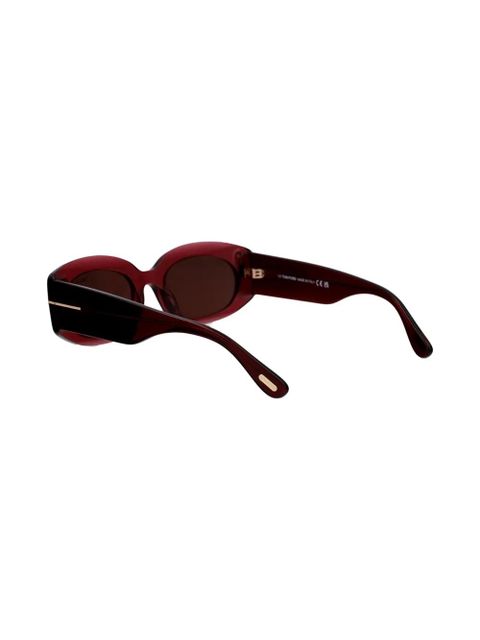 TOM FORD Eyewear rectangle-frame sunglasses - Red
