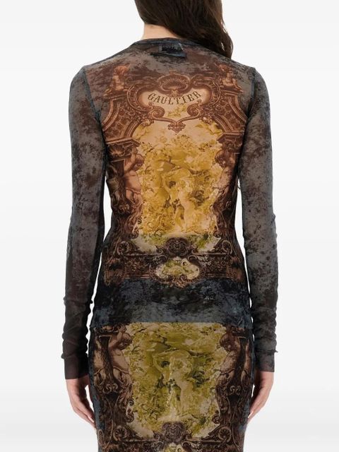 Jean Paul Gaultier printed long-sleeve T-shirt - Brown - zdjęcie produktu nr 2