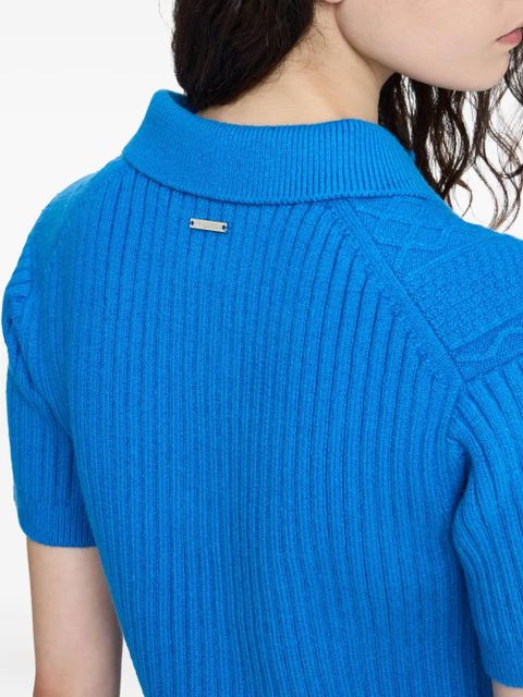 JW Anderson cable-knit polo shirt - Blue
