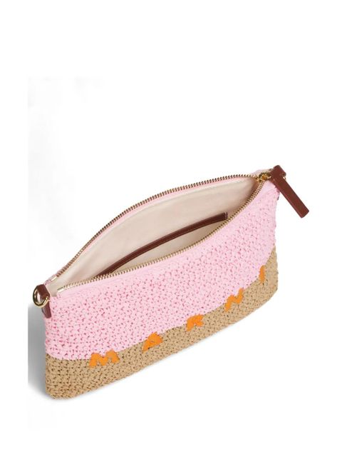 Marni zip closure logo mini bag - Pink