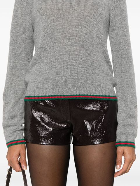 Gucci Web-trim sweater - Grey