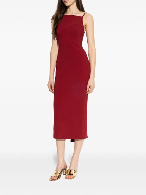 Givenchy square-neck midi dress - Red