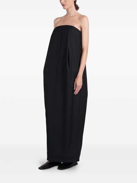 ENTIRE STUDIOS strapless pleated maxi dress - Black