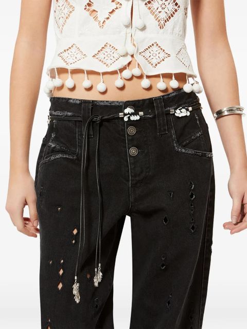 ISABEL MARANT Ranea leather belt - Black