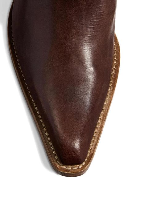 KHAITE 35mm Clive pointed-toe boots - Brown