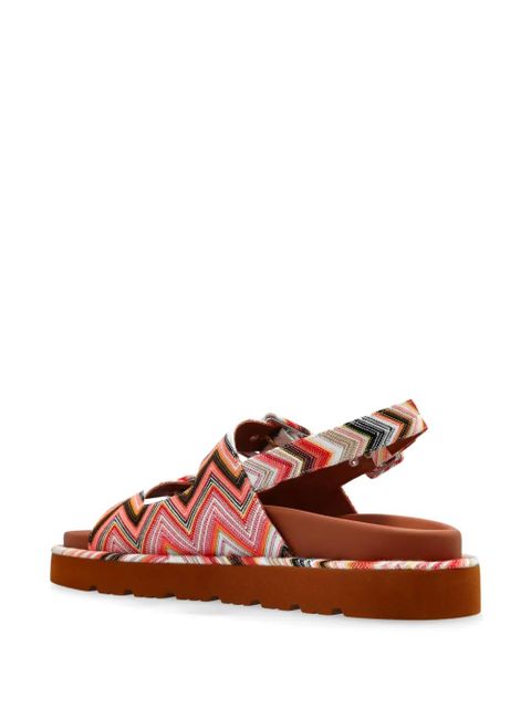 Missoni patterned sandals - Red