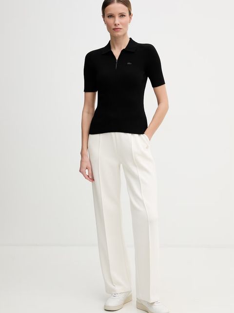 Lacoste polo swetrowe damskie z wiskozą - zdjęcie produktu nr 1