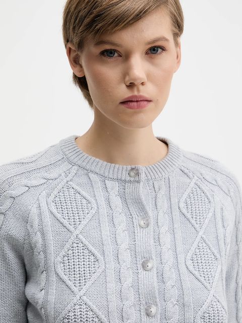 Abercrombie & Fitch kardigan damski kolor szary KI150-5308-112