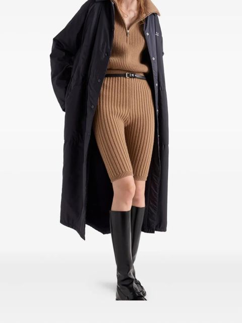 Prada raglan-sleeve patch-pocket coat - Blue - zdjęcie produktu nr 2