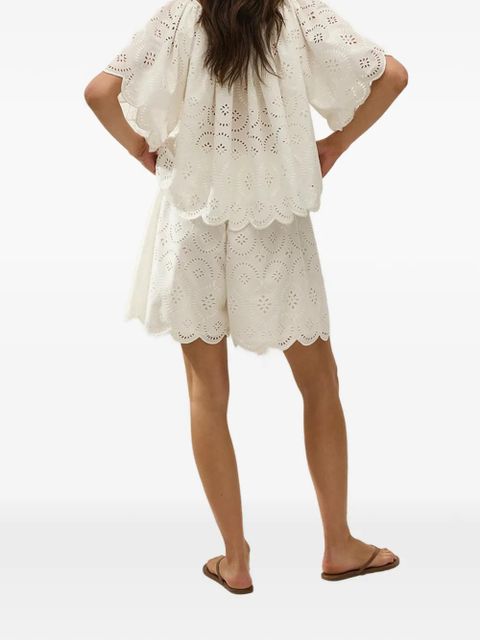 Faithfull the Brand Fondaco scalloped top - White