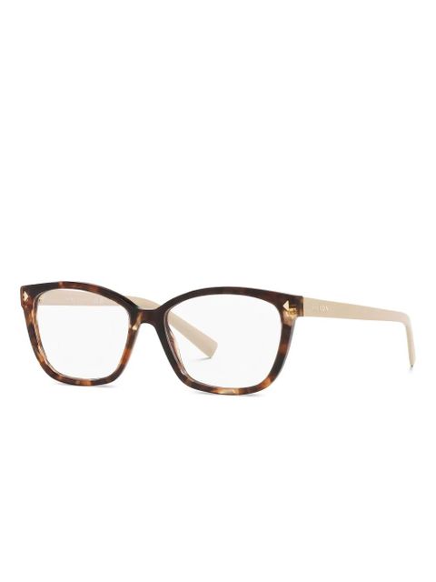 Prada Eyewear tortoiseshell square glasses - Brown - zdjęcie produktu nr 2