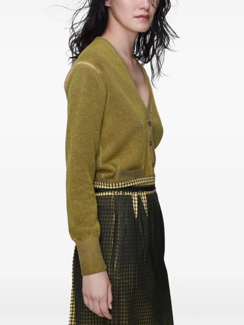 Maison Margiela V-Neck knitted cardigan - Green