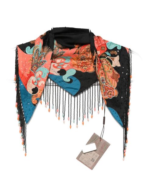 ETRO paisley-pattern beaded scarf - Black - zdjęcie produktu nr 1
