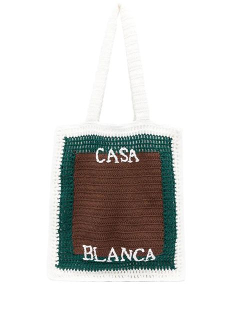 Casablanca Tennis Crochet tote bag - Brown - zdjęcie produktu nr 1