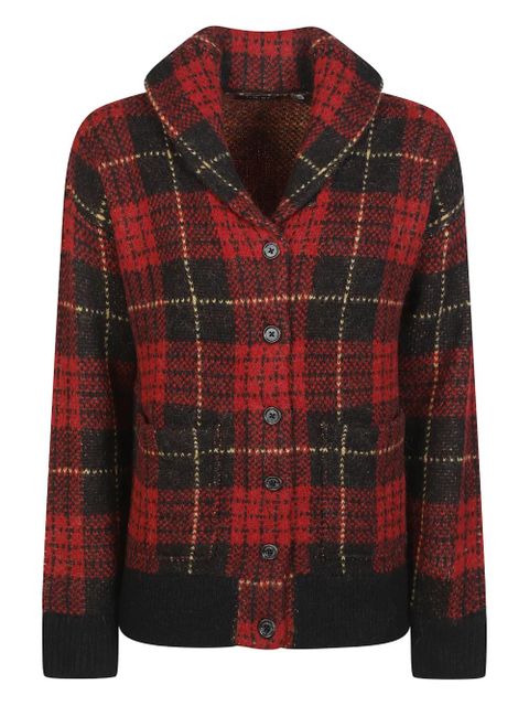 Lauren Ralph Lauren tartan shawl-collar jacket - Red - zdjęcie produktu nr 1