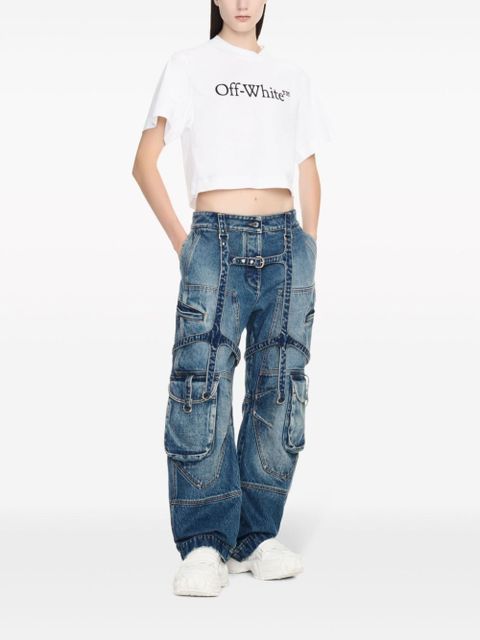 Off-White harness-detail cargo jeans - Blue - zdjęcie produktu nr 2