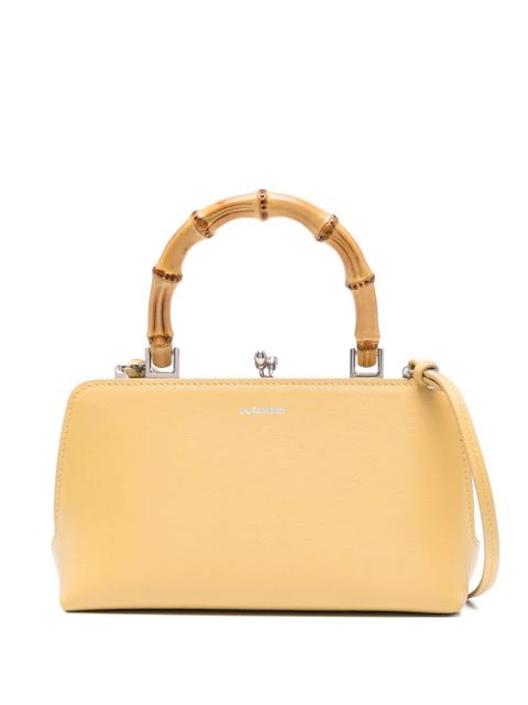 Jil Sander mini Goji bamboo-handle clutch bag - Yellow - zdjęcie produktu nr 1