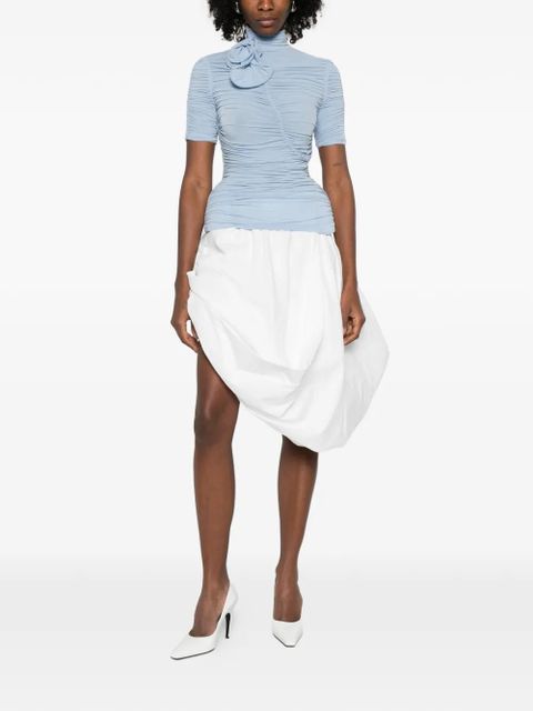 Magda Butrym rosette ruched top - Blue - zdjęcie produktu nr 2