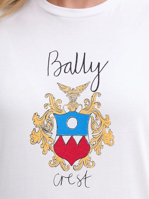 Bally t-shirt bawełniany damski kolor biały WJE087
