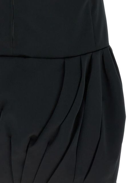 Jil Sander V-neck balloon-skirt mini dress - Black