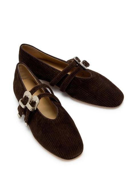 Le Monde Beryl Claudia buckle ballet flats - Brown