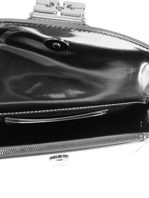 GANNI metallic-effect clasp chain mini bag - Grey - zdjęcie produktu nr 2