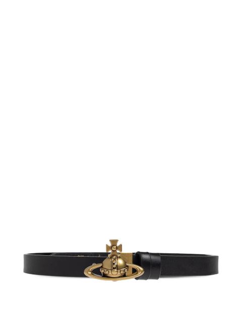 Vivienne Westwood orb buckle leather belt - Black - zdjęcie produktu nr 1