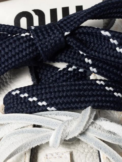 Miu Miu Deco leather sneakers - Neutrals