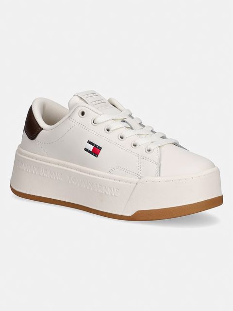 Tommy Jeans TJW SCRIPT CUPSOLE FLATFORM sneakersy damskie skórzane - zdjęcie produktu nr 2