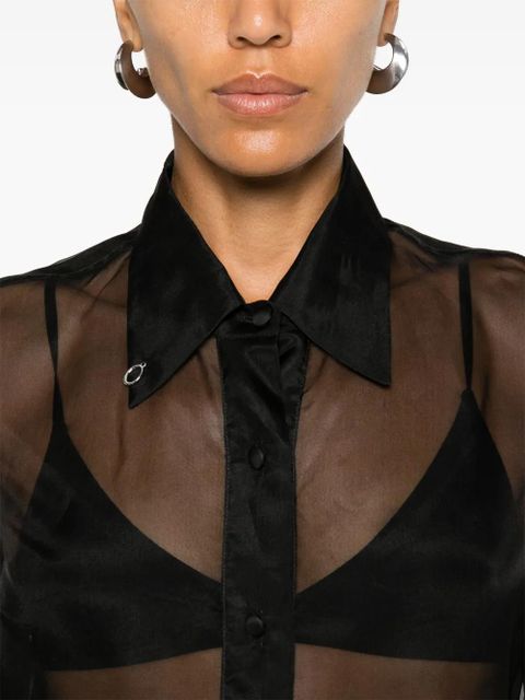 Oséree Organdie shirt - Black